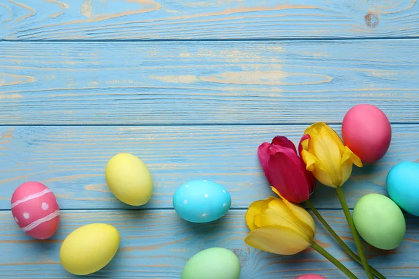 Laleli Paskalya yumurtaları — Stok fotoğraf
