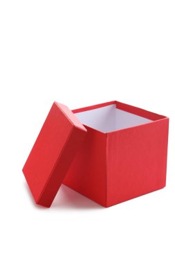 izole kırmızı bir kutu 