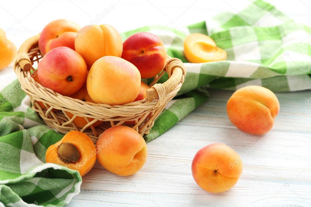 Ripe apricots fruit