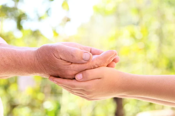 Child and old senior — Stock Photo, Image