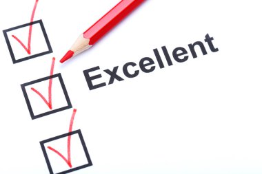 Kağıt üzerindeki onay kutularına