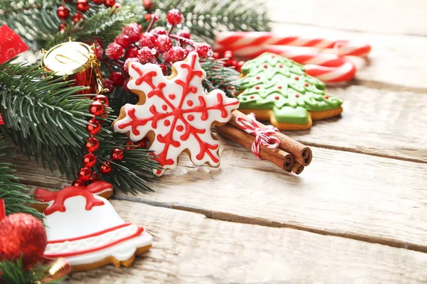 Christmas cookies on  table — Stock Photo, Image