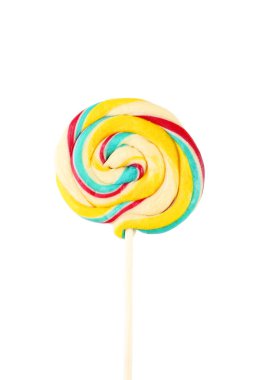 Beyaz üzerine lezzetli lolipop