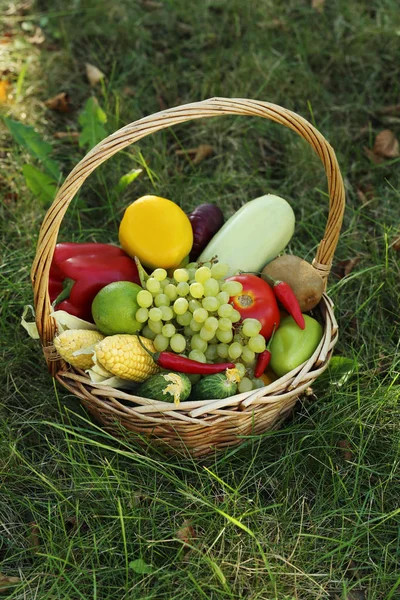 Frutas y hortalizas en cesta —  Fotos de Stock