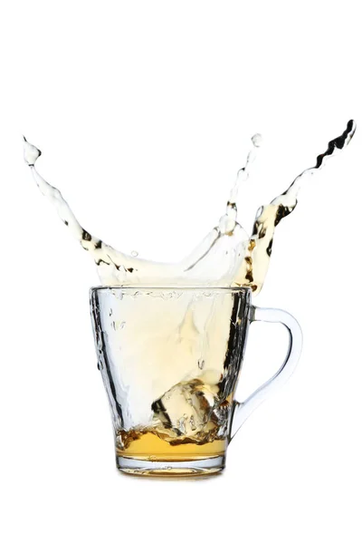 Glas Tee mit Eiswürfel — Stockfoto