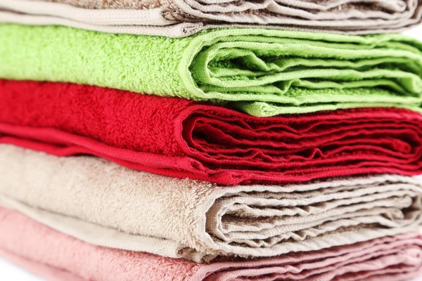 Pile of colorful towels — Stock Photo, Image