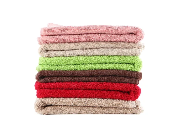 Haufen bunter Handtücher — Stockfoto