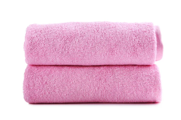 Roze handdoeken close-up — Stockfoto