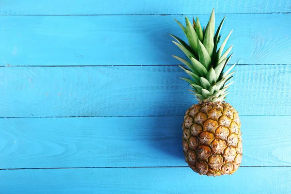 Mavi arkaplanda ananas — Stok fotoğraf