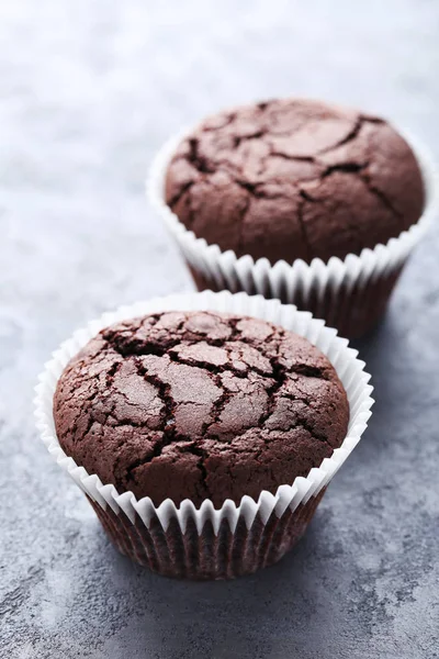 Νόστιμα muffins σοκολάτας — Φωτογραφία Αρχείου