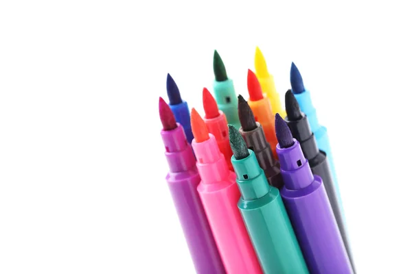 Bolígrafos coloridos con punta de fieltro — Foto de Stock