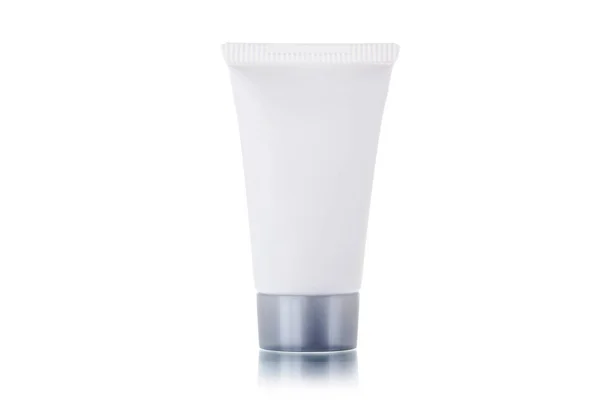 White cosmetic bottle — Stock Photo, Image