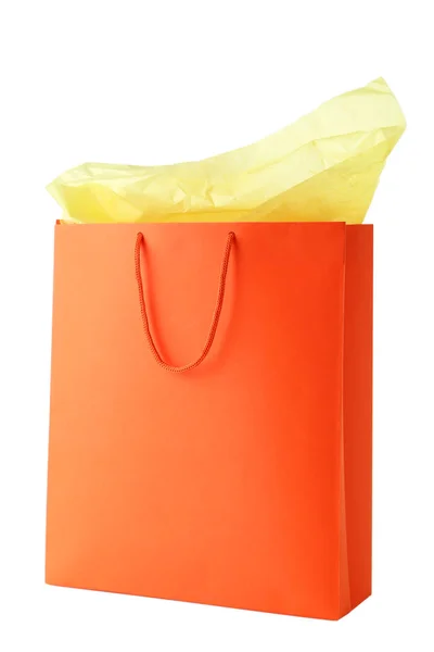 Orange shopping bag — Stock Photo, Image