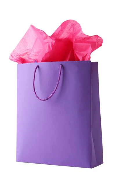 紫ショッピングバッグ — ストック写真