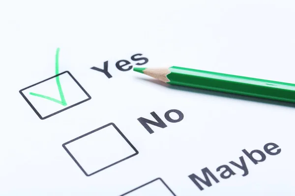 Filling of checklist with checkboxes — Stock Photo, Image