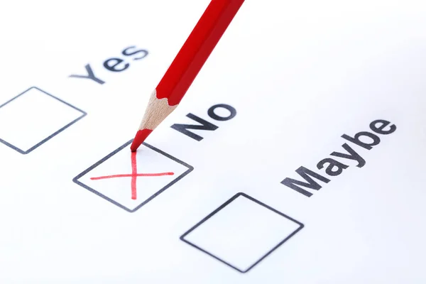 Filling of checklist with checkboxes — Stock Photo, Image