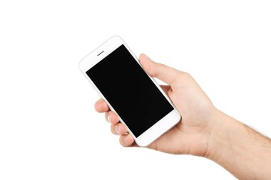 El ele tutuşan akıllı telefon. 