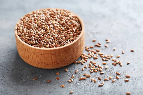 Brown flax seeds — Stock Photo, Image