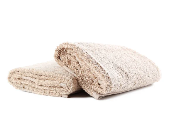 Бежевые полотенца Терри — стоковое фото