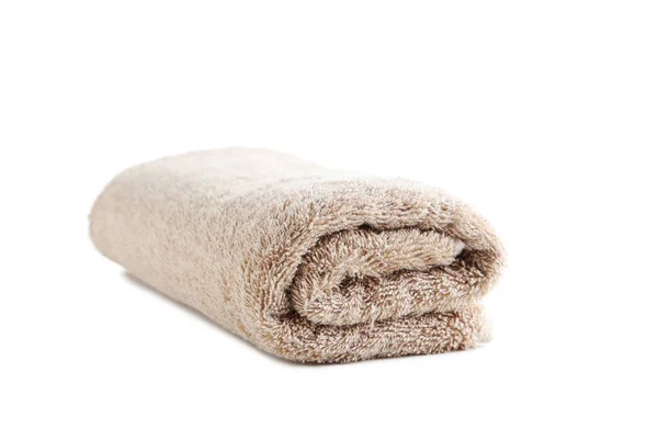Бежевое махровое полотенце — стоковое фото
