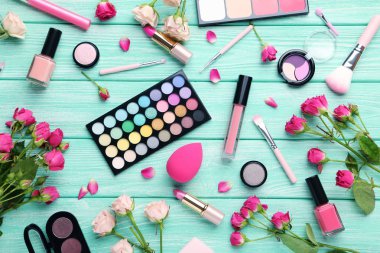 Farklı makyaj kozmetik 