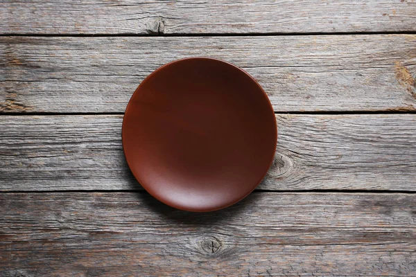 Brown Empty plate — Stock Photo, Image