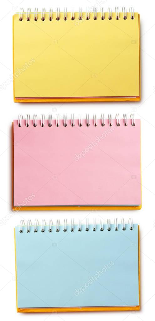 Collage of colorful Notebooks 