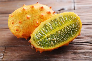 Kiwano fruit in cut 