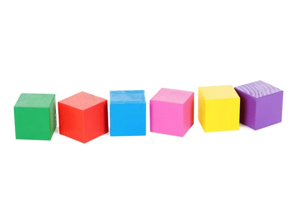 Kolorowe zabawki drewniane kostki Obrazek Stockowy