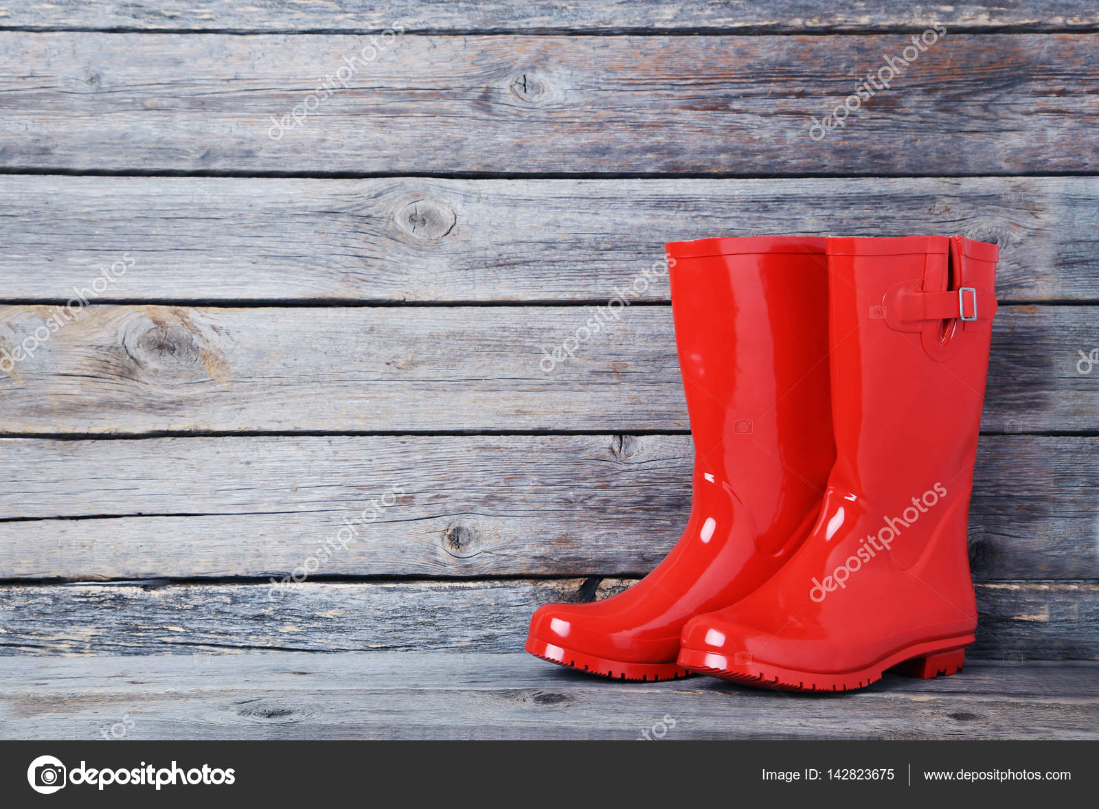 Botas de goma rojas fotograf a de stock 5seconds 142823675