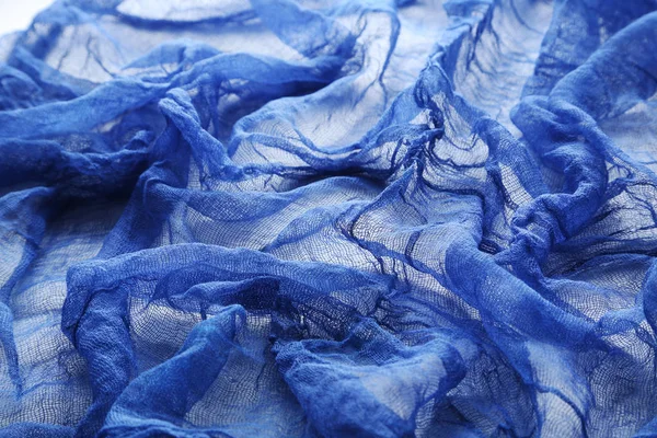Mavi tül kumaş