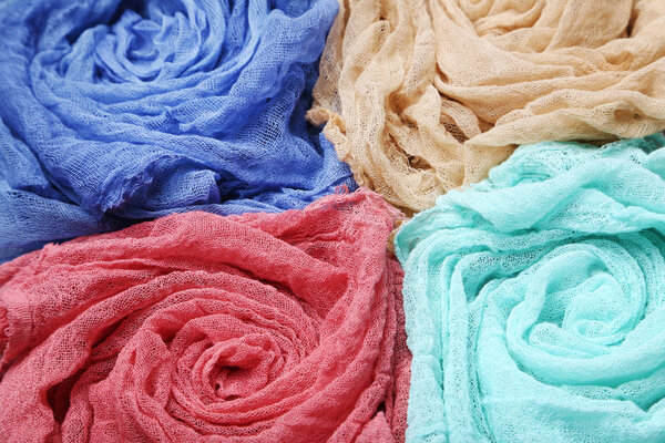 Colorful gauze fabric