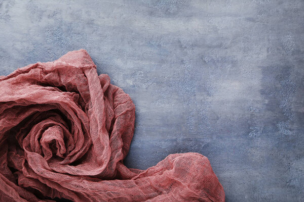 Burgundy gauze fabric