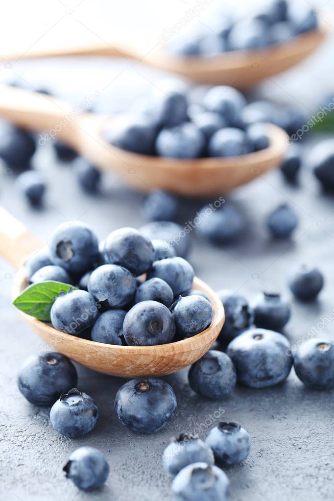 Ripe and tasty blueberries 
