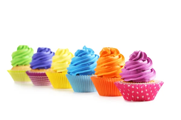 Cupcakes isolados em um branco — Fotografia de Stock