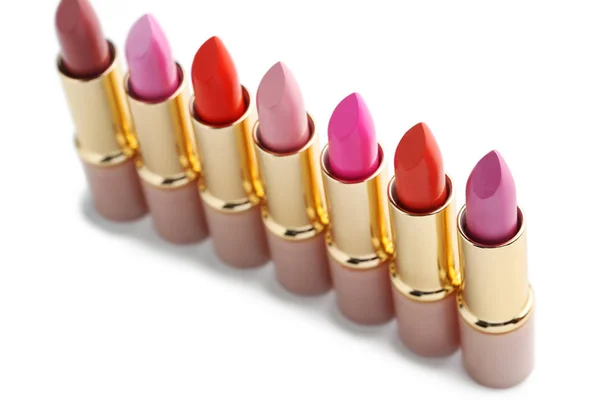 Tumpukan lipstik berwarna-warni — Stok Foto