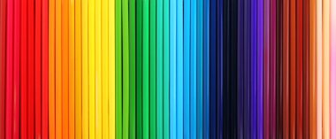 Gökkuşağı renklerini göre kalem dağılın