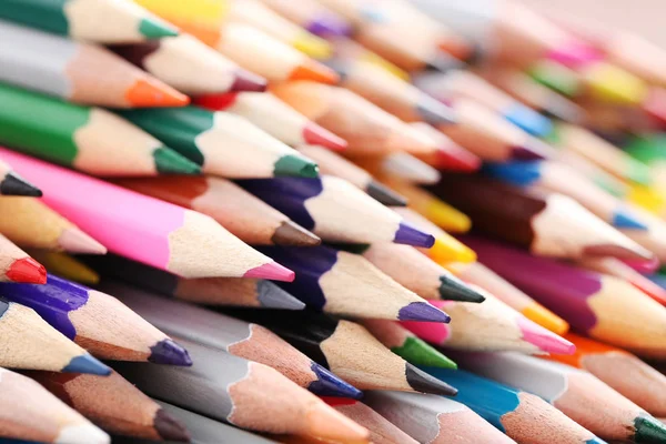 Pile of drawing colorful pencils — Stock Photo, Image