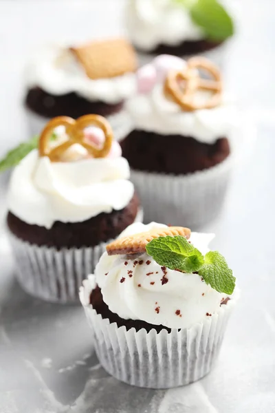 Urlaub Schokolade Cupcakes — Stockfoto