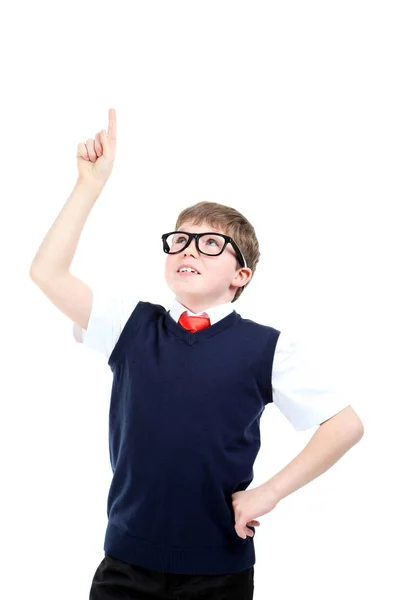 Niño señalando con el dedo — Foto de Stock