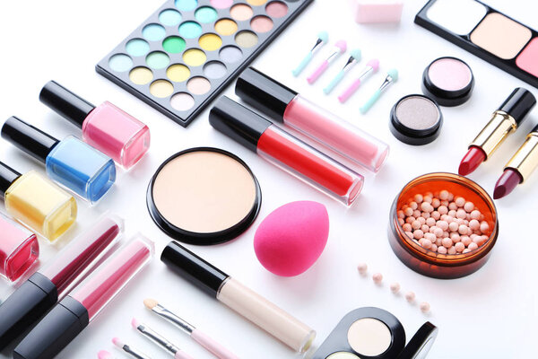 Different makeup cosmetics