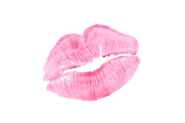Impresión de labios rosados —  Fotos de Stock