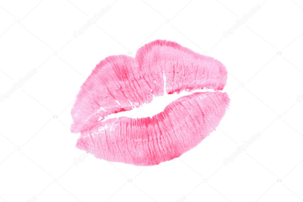 Print of pink lips
