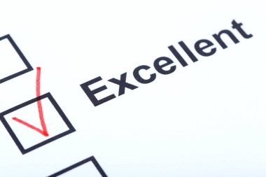 Onay kutularını mark ve yazıt mükemmel 