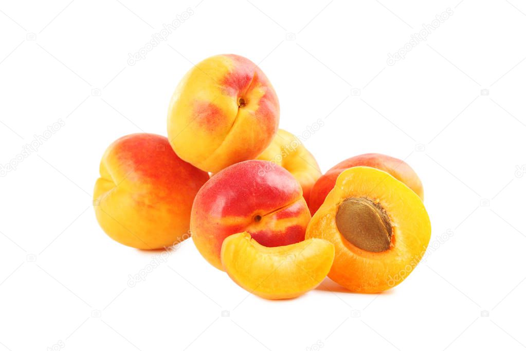 Ripe apricots fruit 
