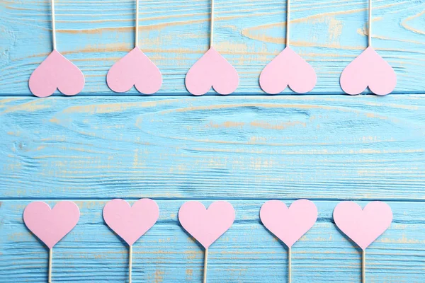 Roze papieren harten — Stockfoto