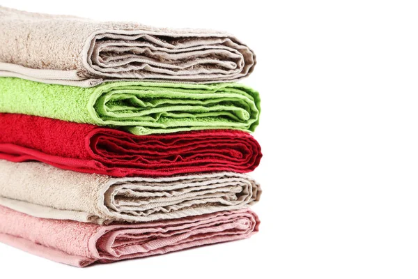 Towels isolated on white — Stock Photo, Image