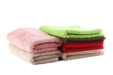 Beyaz bir arka plan üzerinde izole havlu