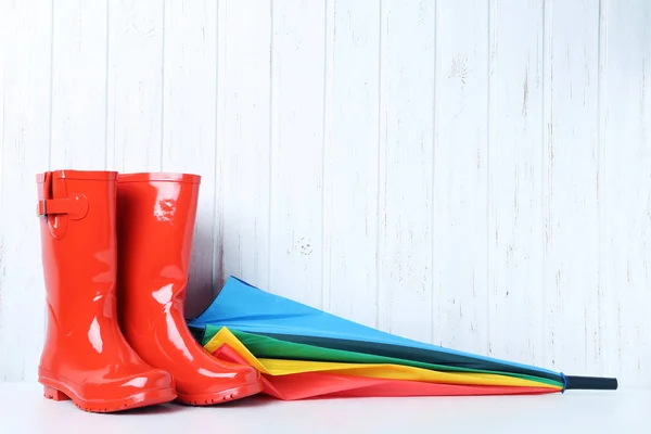 Botas de goma rojas — Foto de Stock