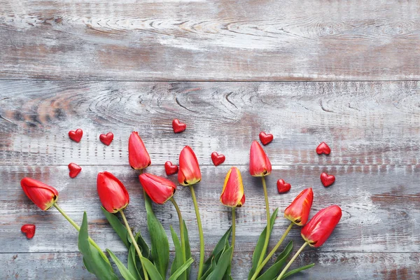 Bouquet of bright tulips — Stock Photo, Image